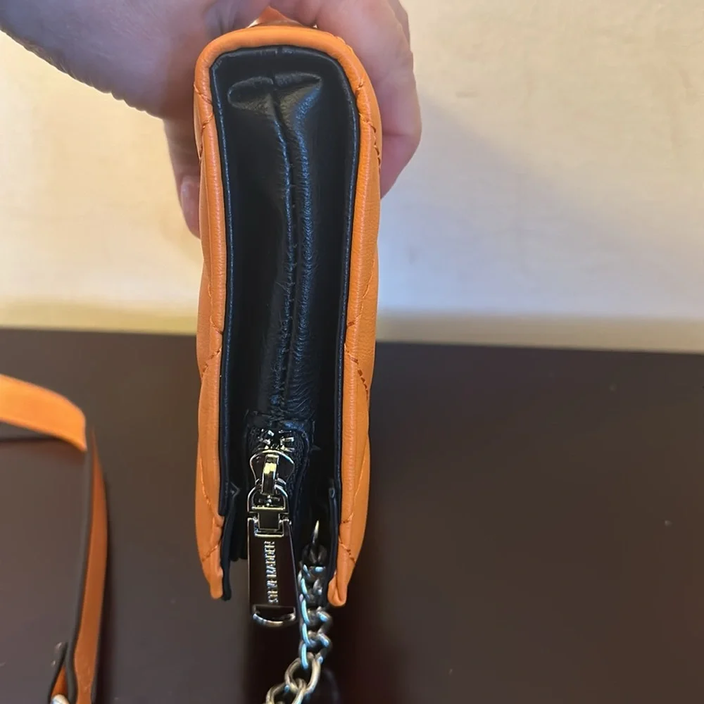 Steve Madden  bright orange crossbody bag with silver hardware. BNWOTS! - Picture 8 of 11